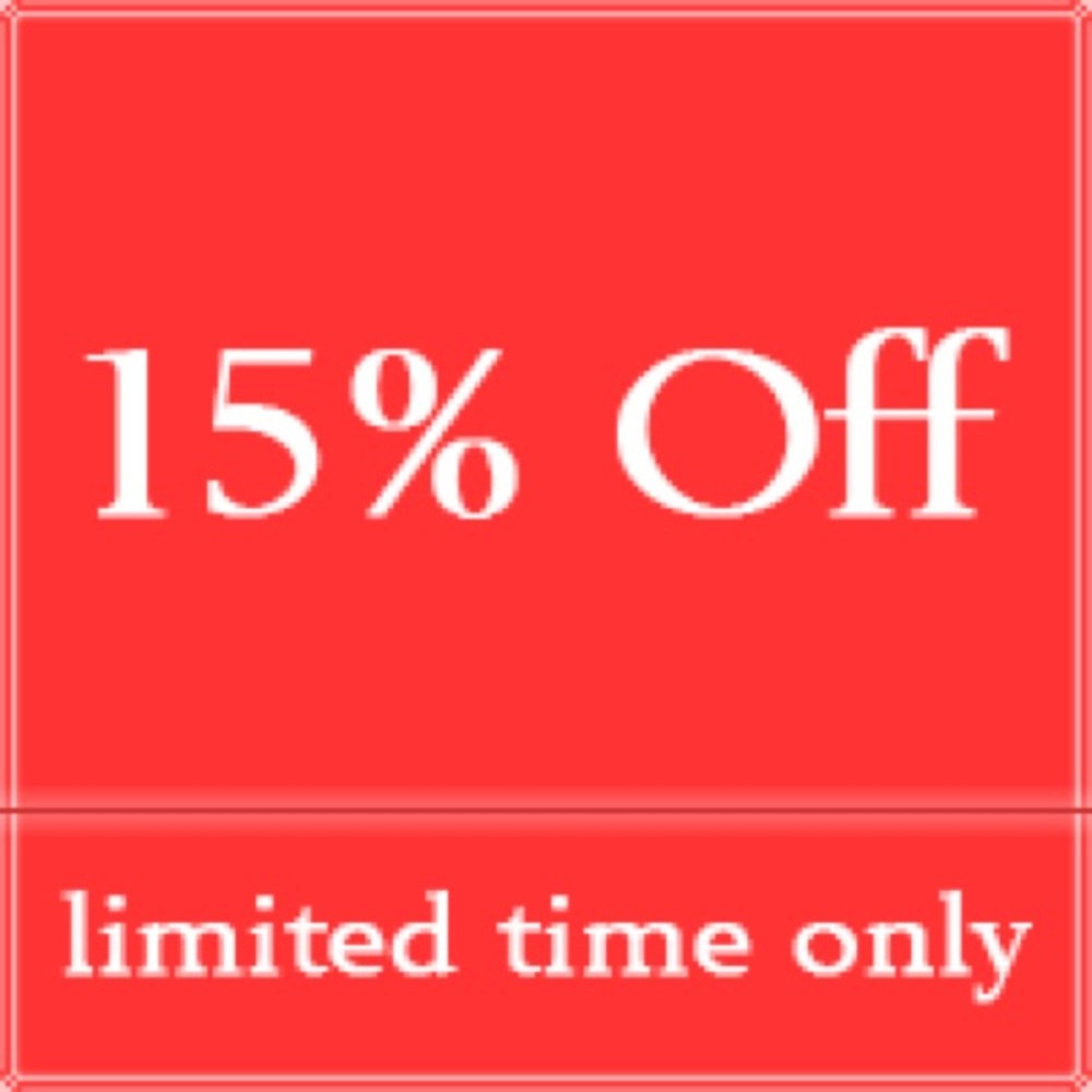 15% OFF EVERYTHING TODAY ONLY